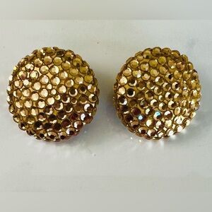 Richard Kerr gold vintage clip on earrings